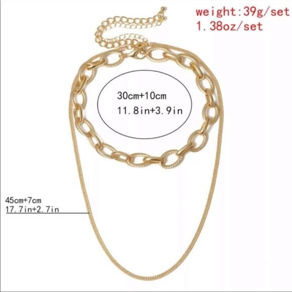NEW 18K GOLD CHAIN CHOKER NECKLACE, NICE NECKLACE, CUTE NECKLACE - Picture 6 of 6